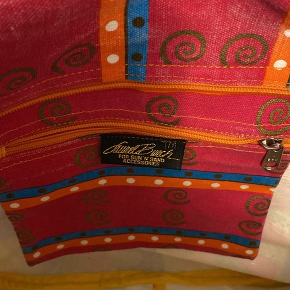 Laurel Burch Shoulder Tote Sun 'n' San Accessories Tote Floral Boho Hippie - Picture 7 of 11